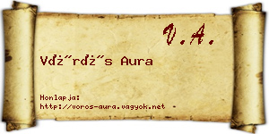 Vörös Aura névjegykártya